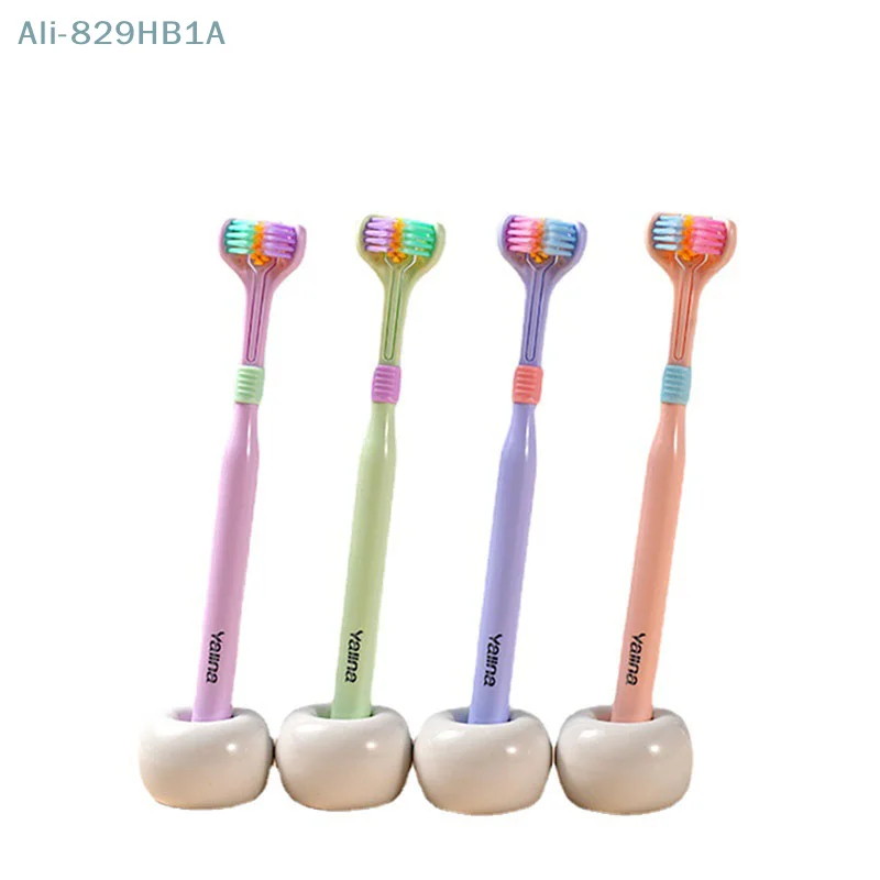 Three Sided Soft Hair Tooth Toothbrush Ultra Fine Soft Bristle Adult Toothbrush