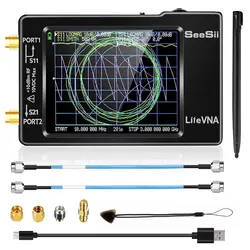 LiteVNA Analizzatore di antenna per analizzatore di rete vettoriale NanoVNA da 2,8 pollici aggiornato 50kHz-6.3GHz con slot MicroSD Supporto per archiviazione dati