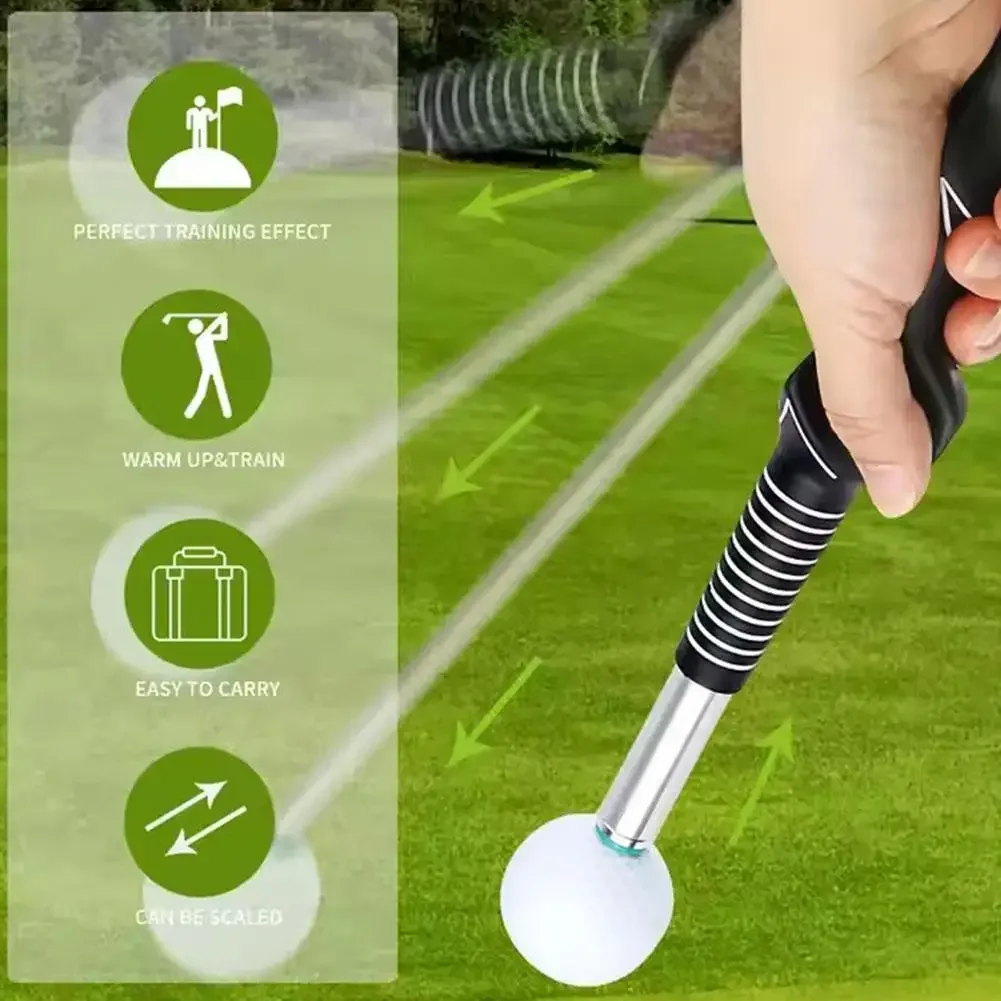 Golf Swing Trainer Alignment Gesture Correct Wrist Grip Strength Practice Stick Indoor Sound Training Aids