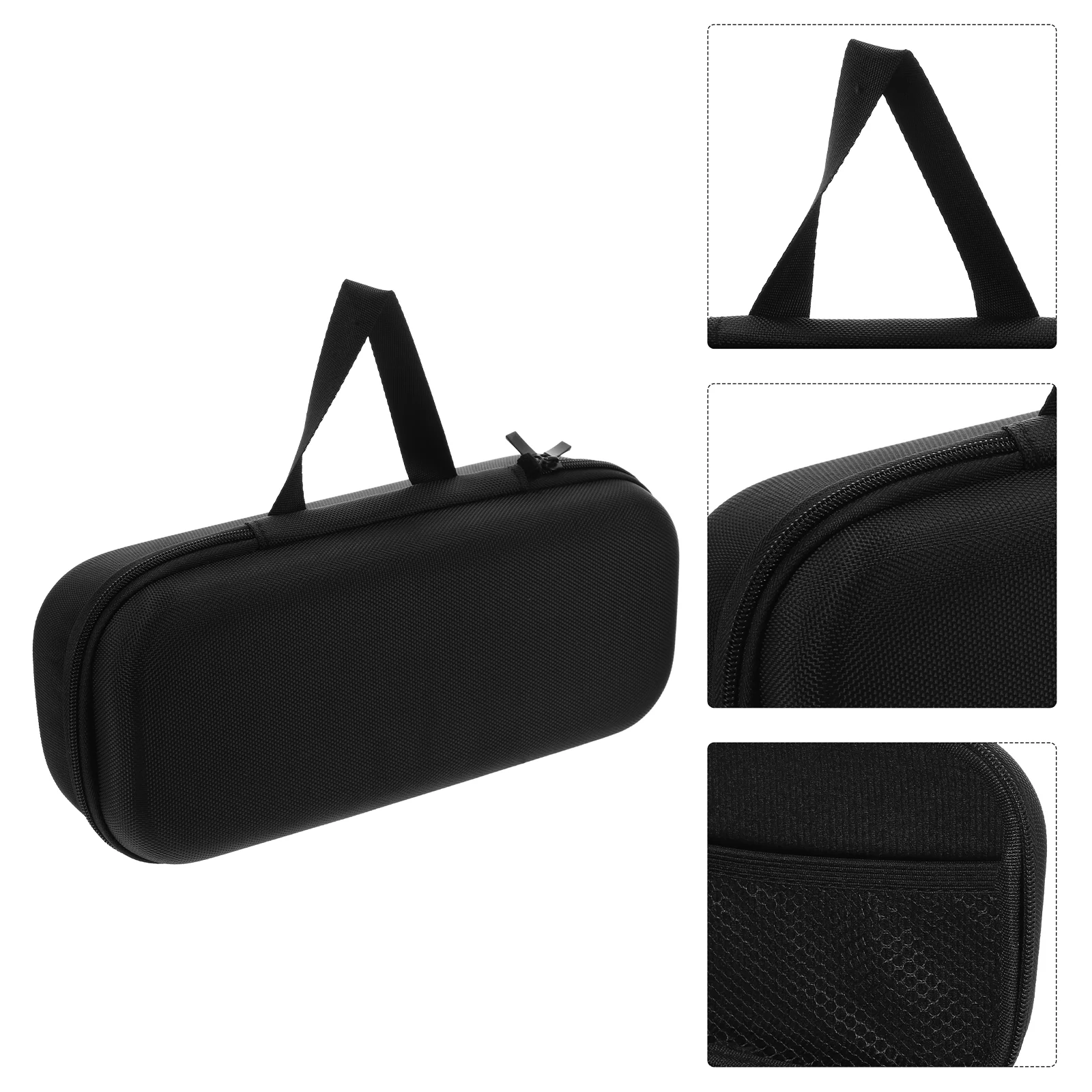 Microphones Storage Bag Carrying Organizer Electronic Product Black Handbag Travel