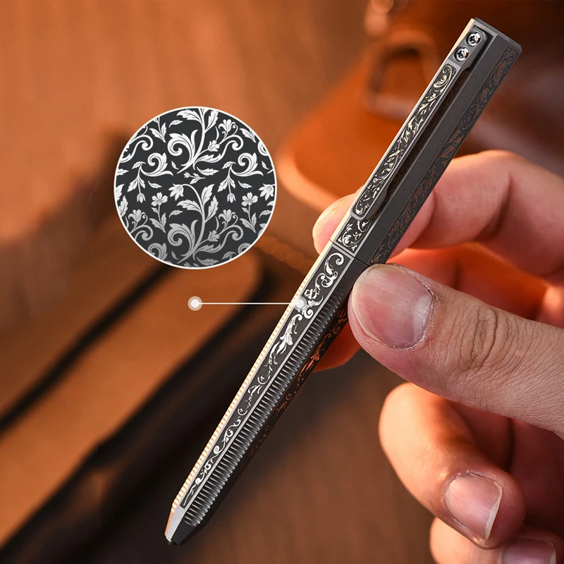 Outdoor Portable EDC Multi-functional Titanium Alloy Tactical Pen Tungsten Steel Head Car Emergency Window Breaking Tool