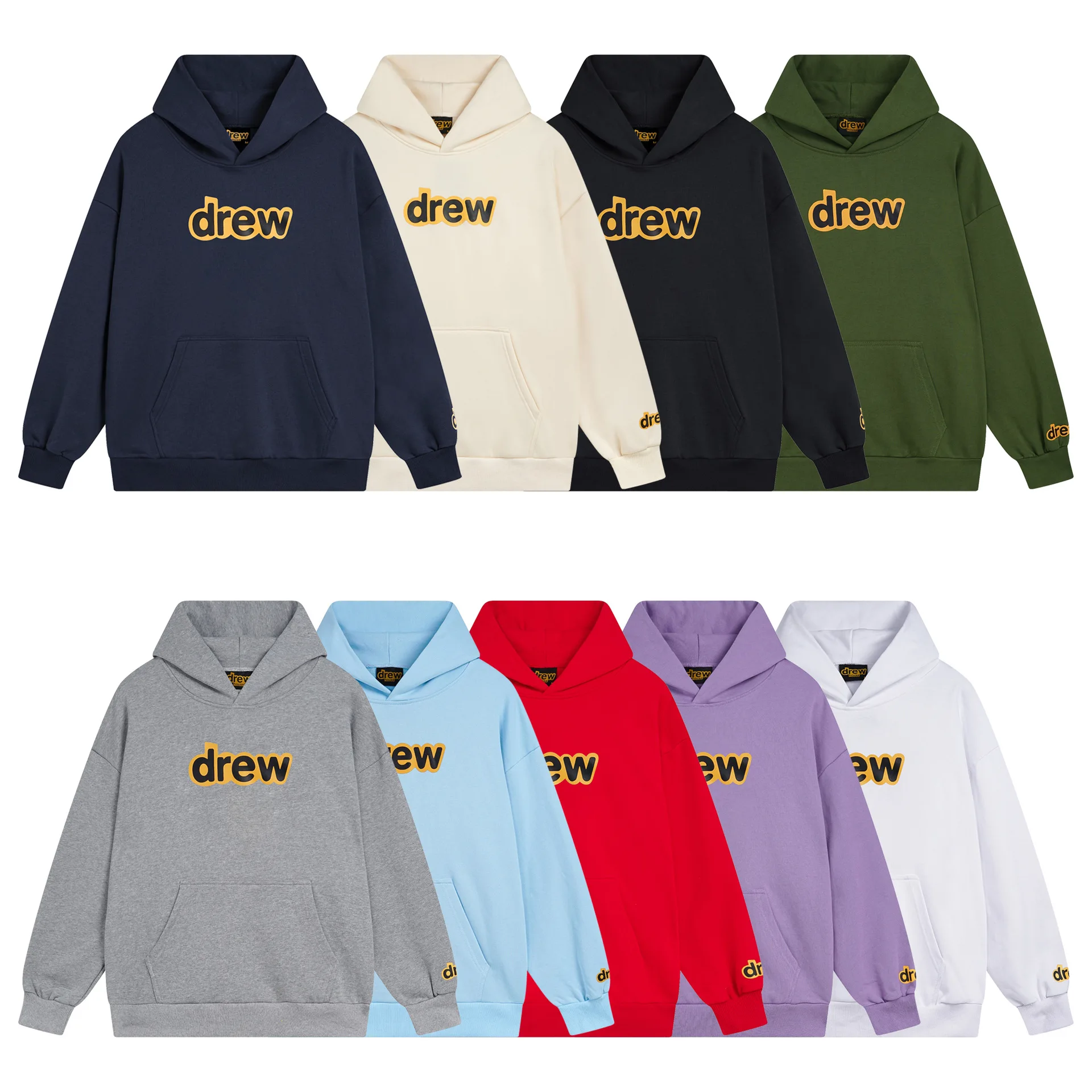 

DREW HOUSE Smiley Face Hoodie Sweatshirt Oversized, High-Street Style, Couples, Hip-Hop Jacke