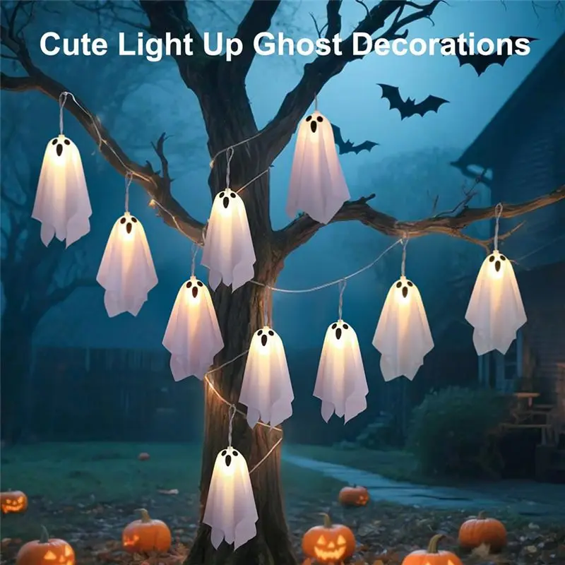 AB41-Halloween Lights	 Halloween Decor	 For Party, Haunted House, Fireplace, Porch, Window Decor Halloween String Lights