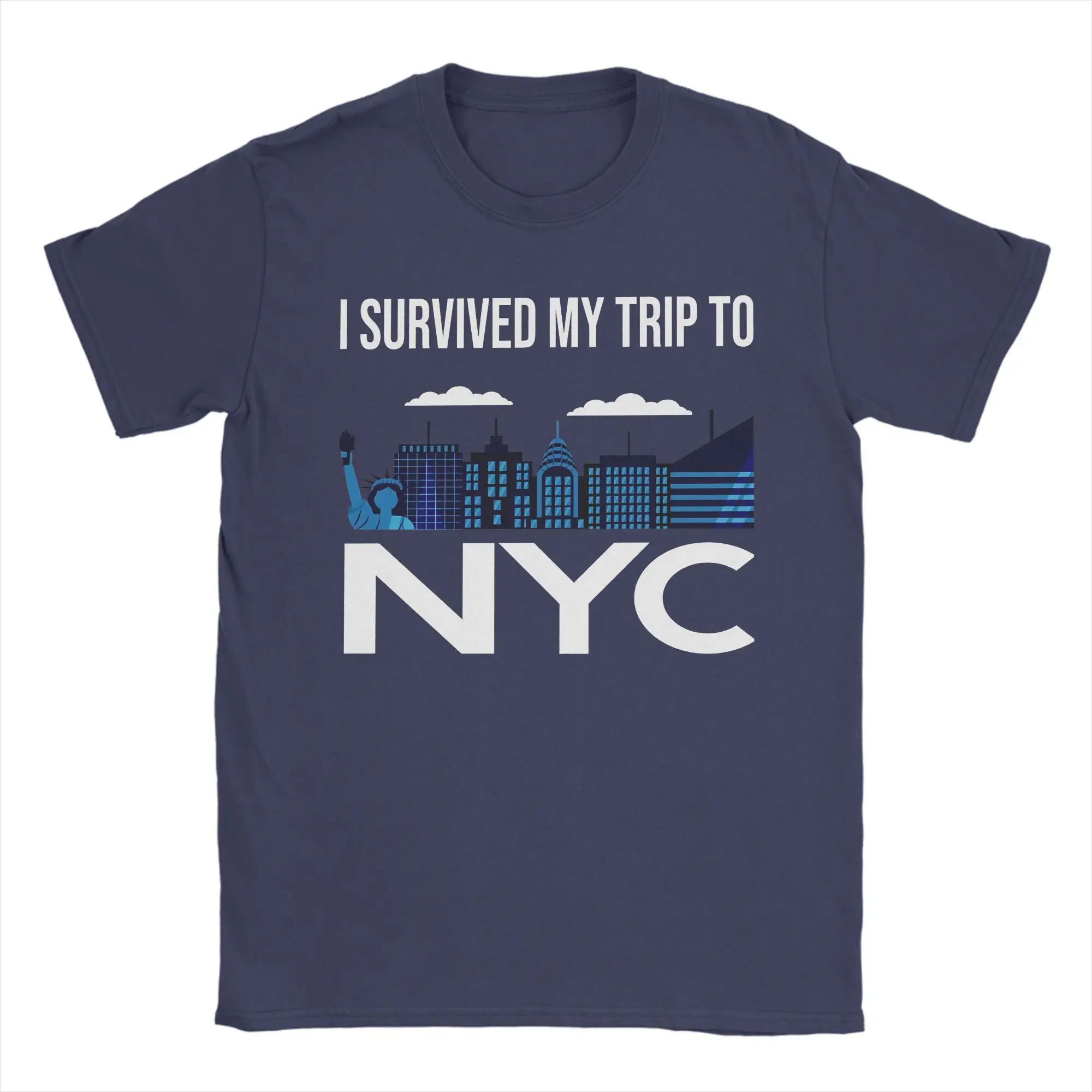 I Survived My Trip To NYC   New York City trip  T Shirt Unisex Cotton Tops Priting  Round Neck Short Sleeve