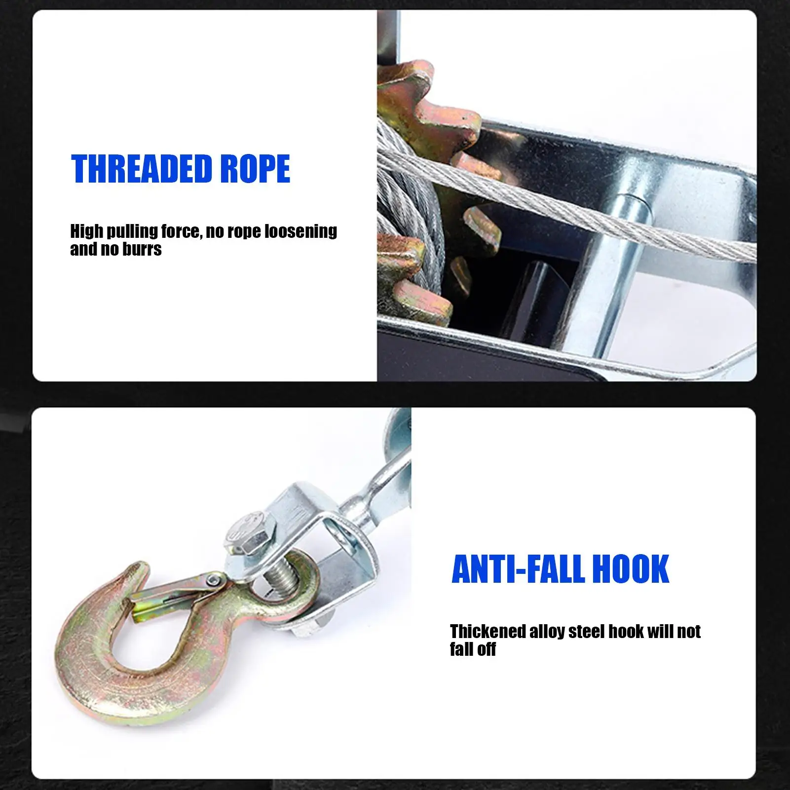 Hand Winch With Cable Manual Ratchet Tightener Cable Puller Tool For Pulling Crimping Garden Bailing Installation Framing Deck