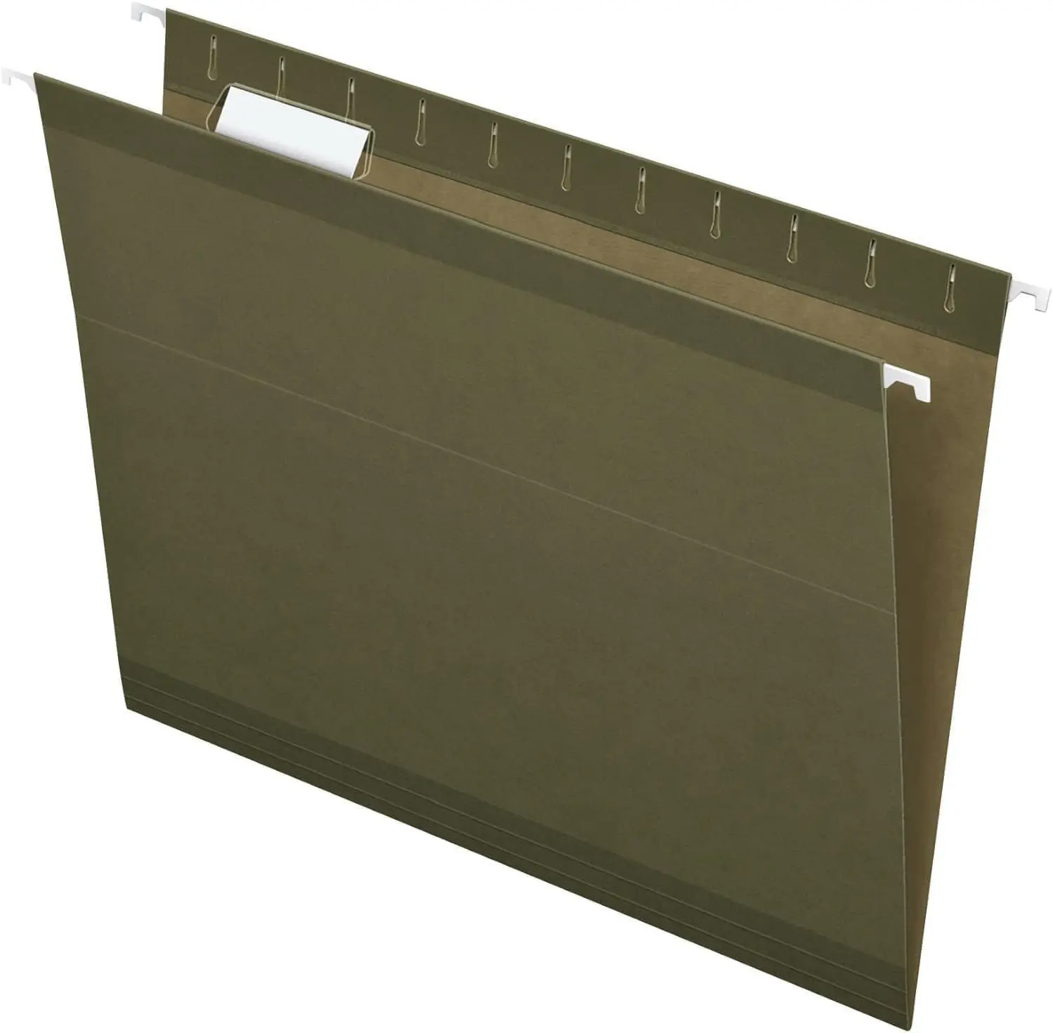 100 Pack Green Hanging File Folders Letter Size 8.5x11 Inches with Adjustable Tabs