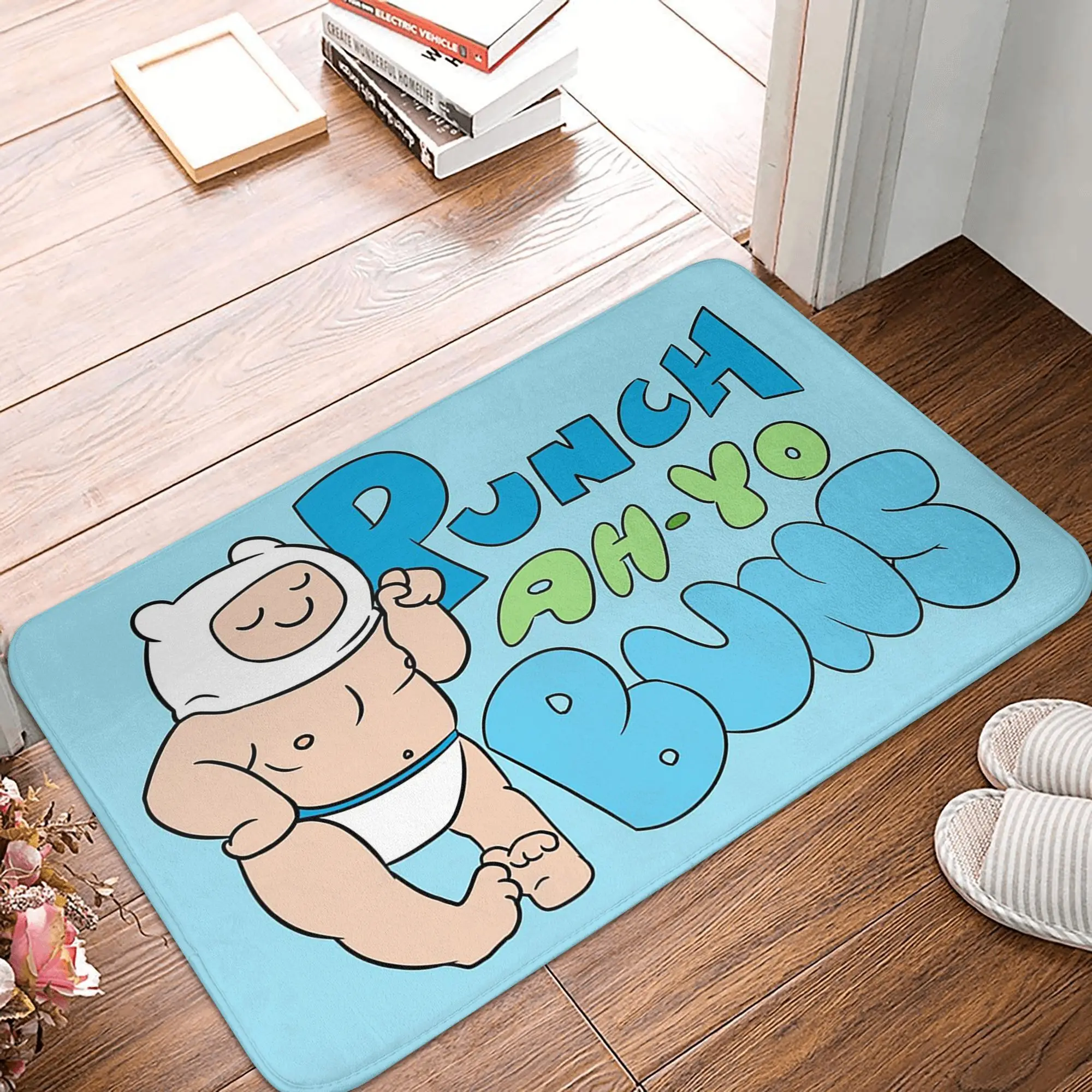 Punch Ah-Yo Buns Anti-slip Doormat Floor Mat Antiwear Carpet Rug for Kitchen Entrance Home Living room Footpad Mats
