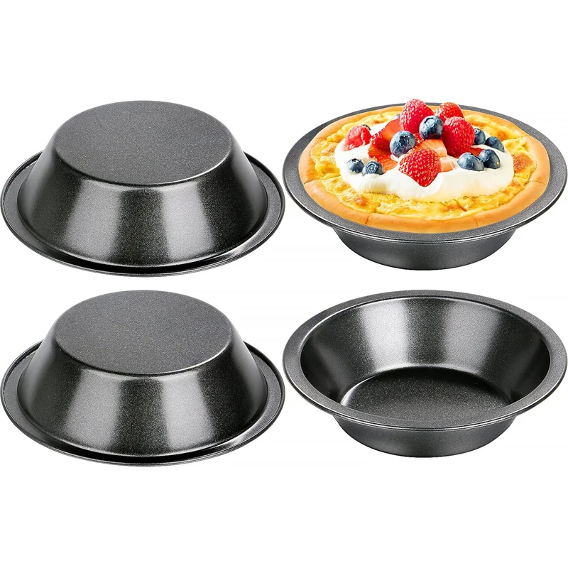 

5Inch Mini Tart Tin Round Carbon Steel Pie Dishe Nonstick Tart Cake Pastry Pizza Baking Mold Pie Pan Baking Tray Kitchen Tool