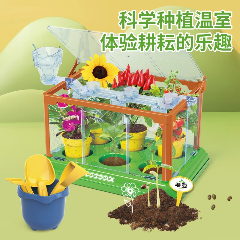 mini garden scientific plant greenhouse DIY STEM toy mini garden accessories educational toys best selling  Educational Toys