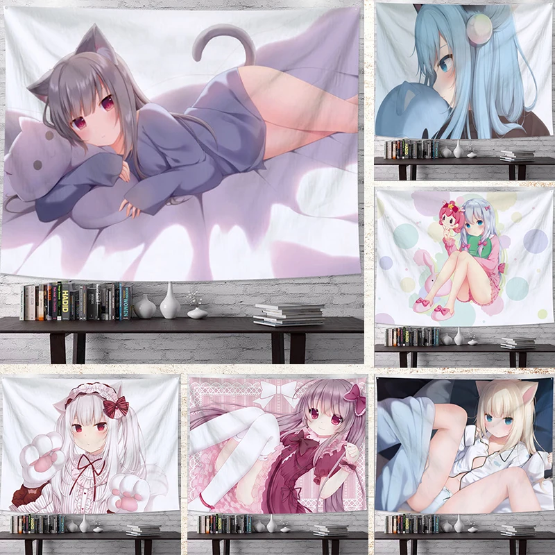 Ashou Anime Tapestry Wall Hanging Decor Kawaii Room Decoration Wall Tapesrty Cloth College Drom Room Decor Cute Home Decoration