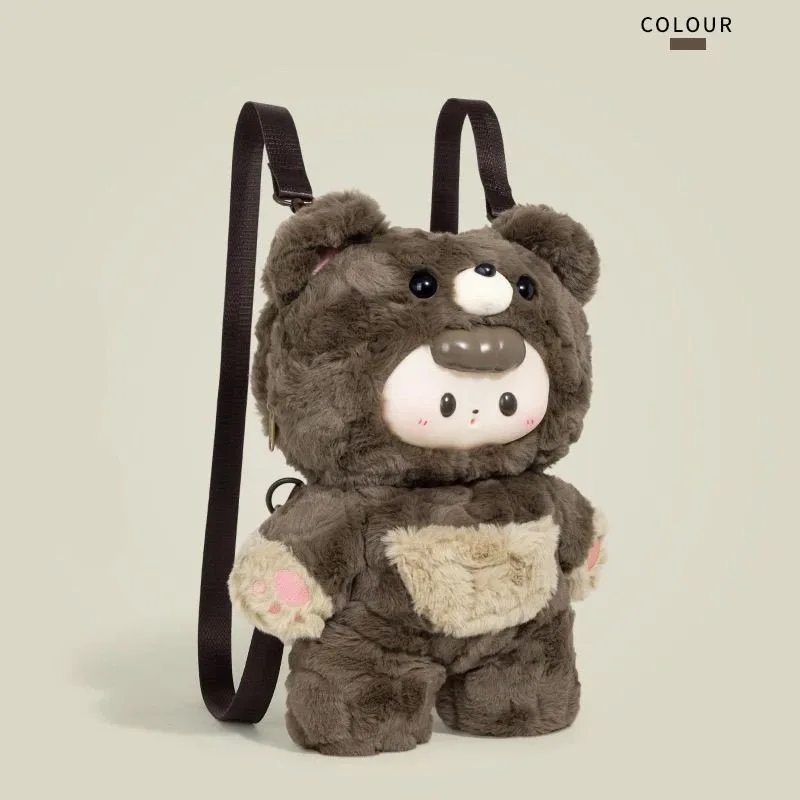 

JIAERDI корейский милый кукольный рюкзак с медведем, женский плюшевый рюкзак с героями мультфильмов большой емкости, женский студенческий рюкзак в стиле Лолиты, Mochilas Mujer 2025