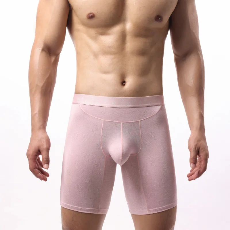 

2025 new men's underwear extended modal boxers anti-wear legs casual running pants head NK33