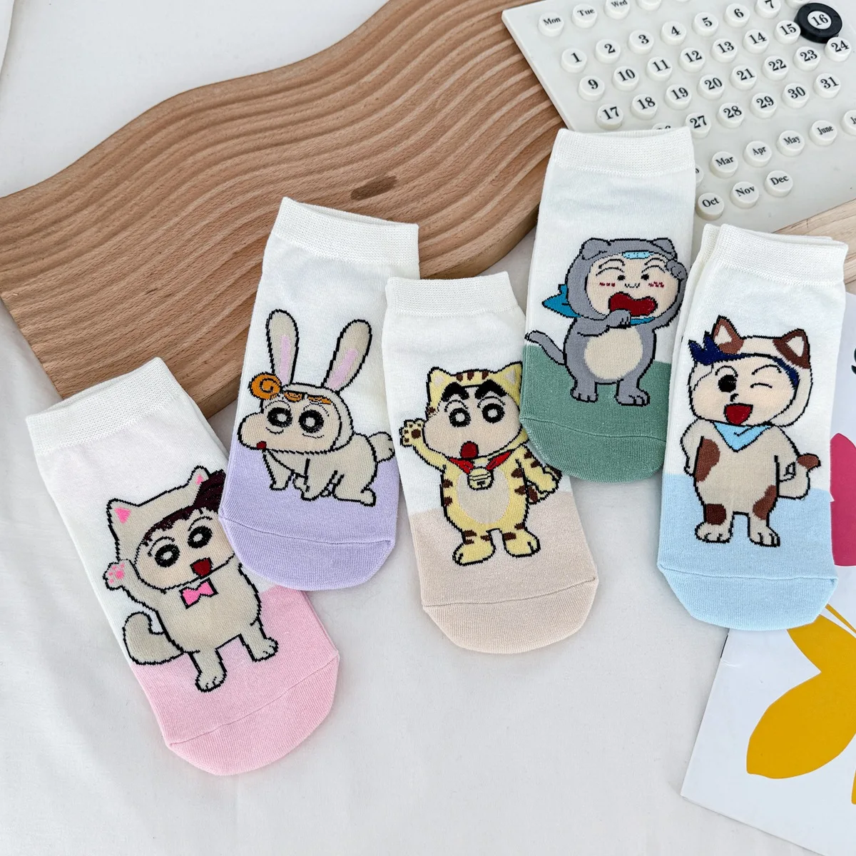 

New Dongdamin socks - Chalk Little New cartoon short socks - Japanese anime women's socks - Unique boat-shaped socks