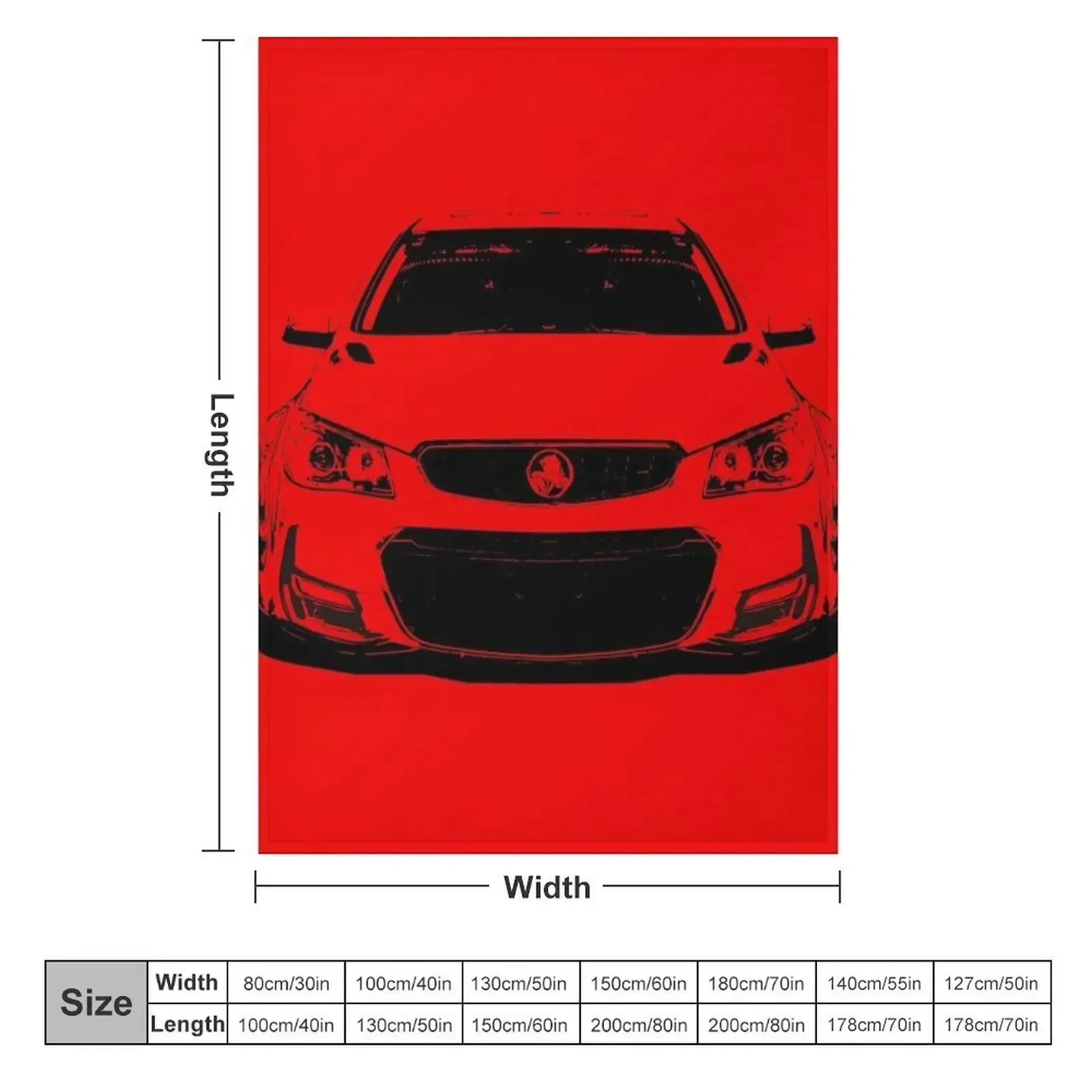 Holden VF SS Front Throw Blanket Hairys Loose Single Sofa Quilt Weighted Sleeping Bag Blankets
