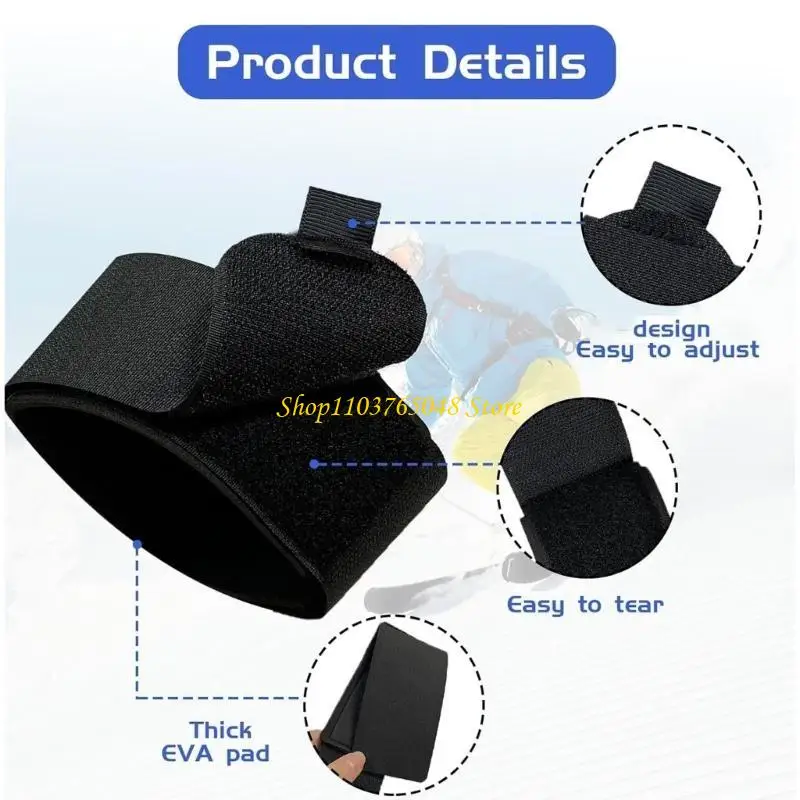 R53E 6pcs حزام التزلج على التزلج على التزلج على التزلج علاقات التزلج على شريط تخزين شريط تخزين مع وسادة واقية سهلة الاستخدام