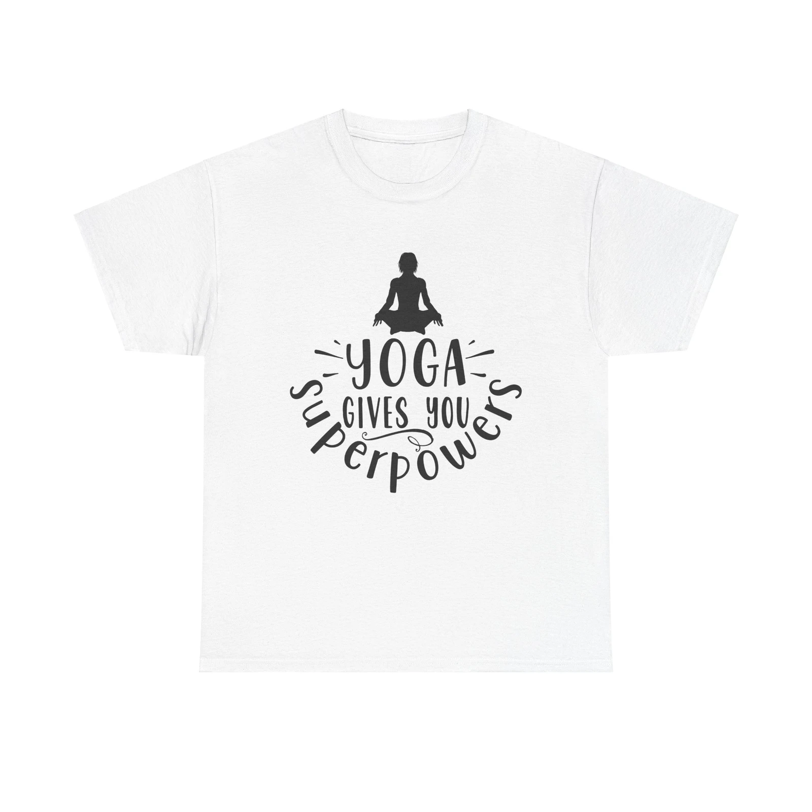 

Футболка Yoga Gives You Superpowers, забавная футболка для фитнеса, тренировок в тренажерном зале, медитации дзен