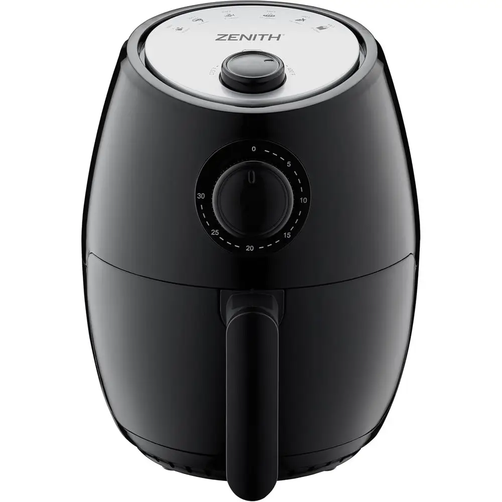 

Compact Air Fryer Cooking, 2.1 Qt, Nonstick, User Friendly, Adjustable Temperature Control, 30 Minute Timer, Auto Shut Off, Dish