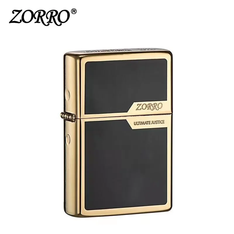 ZORRO-ZC9 Kerosene Lighter, Windproof Brass Cigarette, Gasoline Engine, Retro Creative Shell, Brand New, Original