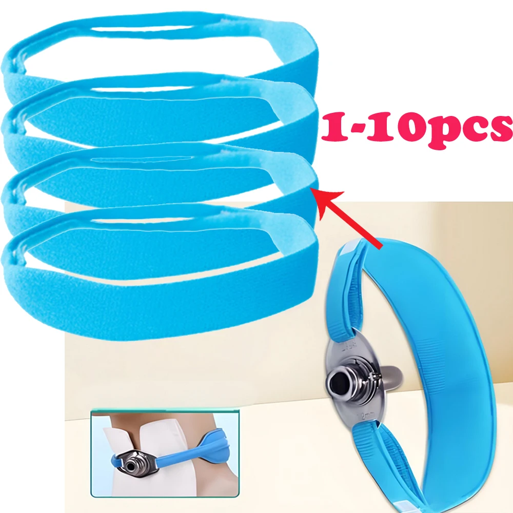 

1-10pcs Tracheostomy Tube Collar Tracheostomy Tube Holder Hook and Loop Closure Reusable Tracheostomy Ties for Post Neck Surgery