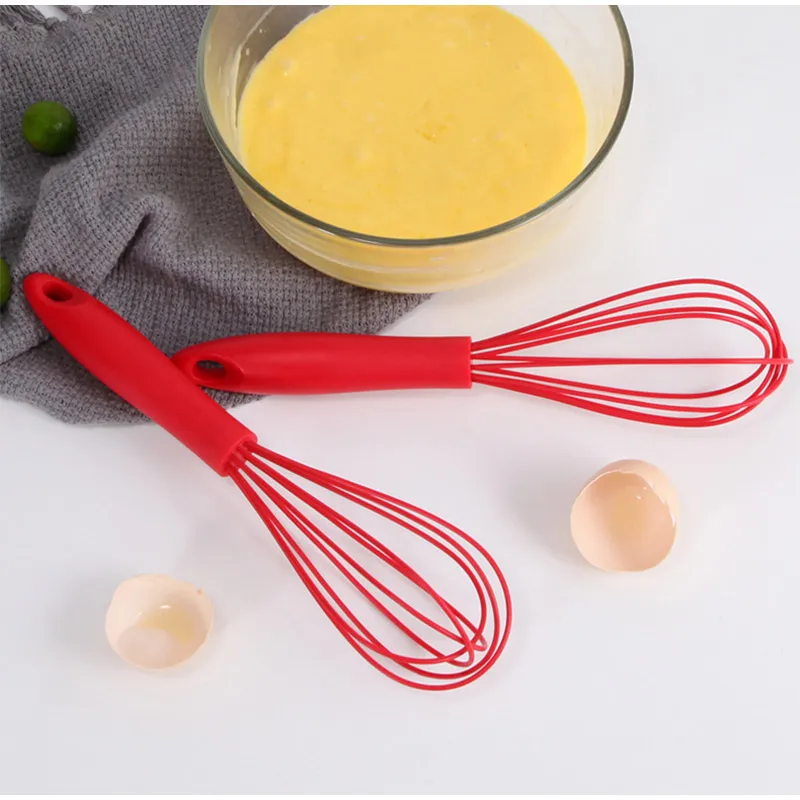 Ini Manual Egg Beater 6 Inch Mini Silicone Mixer Cream Whisk Household Baking Tools Kitchen Gadgets Cooking Accessories