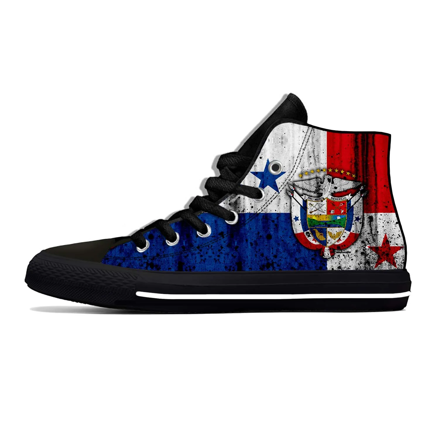 Panama Panamese Vlag Patriottische Trots Mode Casual Stoffen Schoenen Hoge Top Comfortabele Ademende 3d Print Heren Dames Sneakers