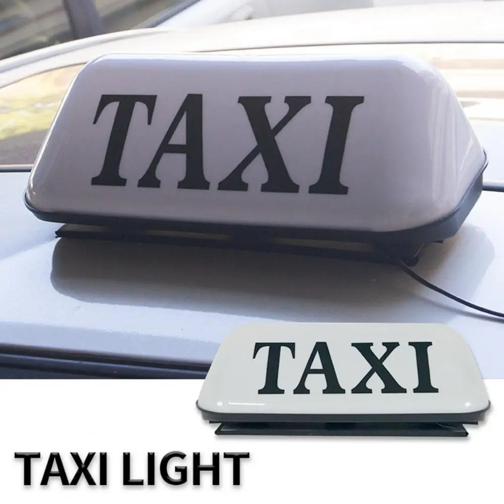 Car Taxi Sign Light Universal 12v Vehicle Taxi Sign Light with Strong Magnetic Base Super Bright Led Lamp for Auto Cab Top Roof