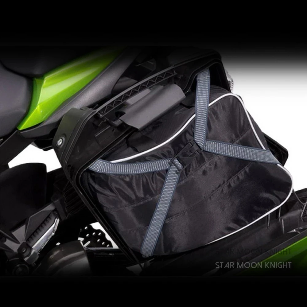 

Motorcycle Hard Saddlebag Liner Set Bag Saddle Inner Bags luggage bags For Kawasaki Ninja H2 1000 Versys 1000 650 For KQR 28L