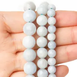 6/8/10mm AAA Celestite Beads Natural Stone Round Loose Spacer Beads For Jewelry Making Diy Gift Charms Bracelets Accessory 15''