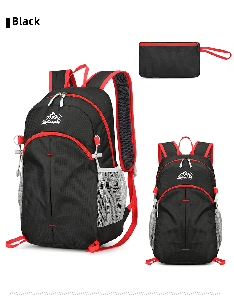 18L Tragbare Faltbare Rucksack Klapp Bergsteigen Tasche Ultraleicht Outdoor Klettern Radfahren Reise Knapsack Wandern Daypack Gipfelpaket wasserdicht verschleißfest Bodybuilding Yoga hohe Kapazität – Detail 16