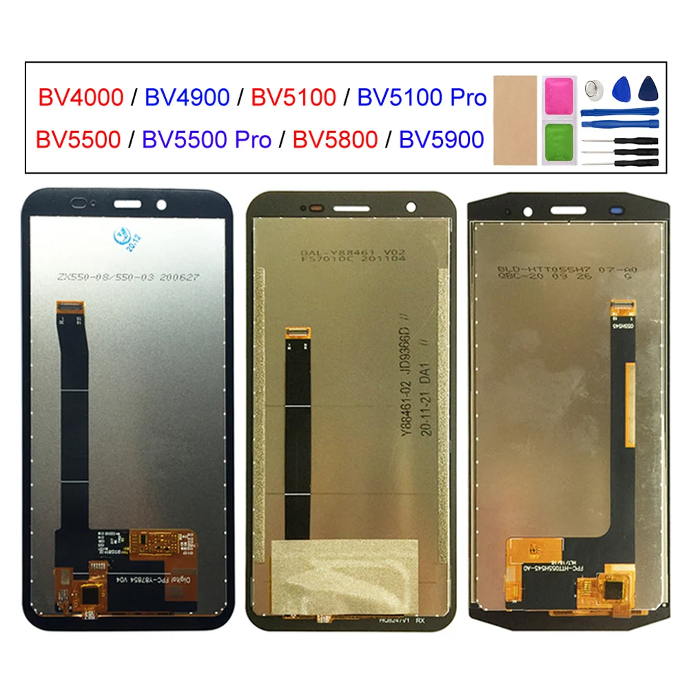 

LCD Display Touch Screen Digitizer Assembly Replacement, Fit for Blackview BV4900, BV5800, BV5900, BV5500 Pro, BV4000, BV5100