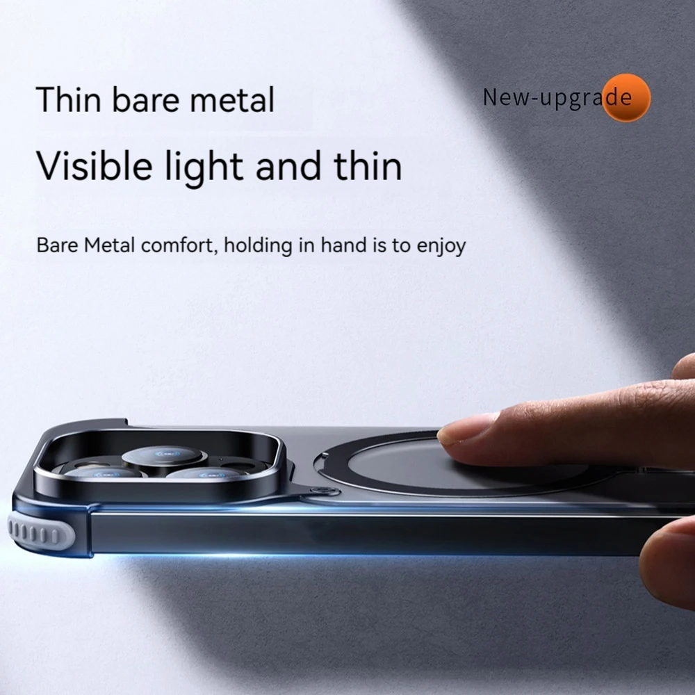 에어백 보호 마그네틱 거치대 휴대폰 케이스, 낙하 방지 지지대, 무선 충전, 아이폰 15, 14 프로 맥스