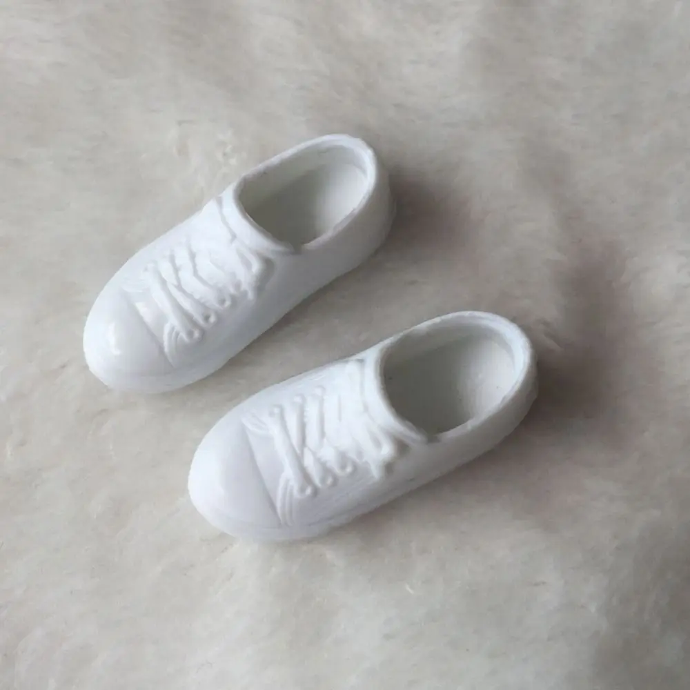

Round Toe 30cm Doll Sneakers Mini Solid Color 1/6 Doll Shoes Plastic Leisure PVC Doll Casual Shoes 2cm Fit for Foot Length 2cm