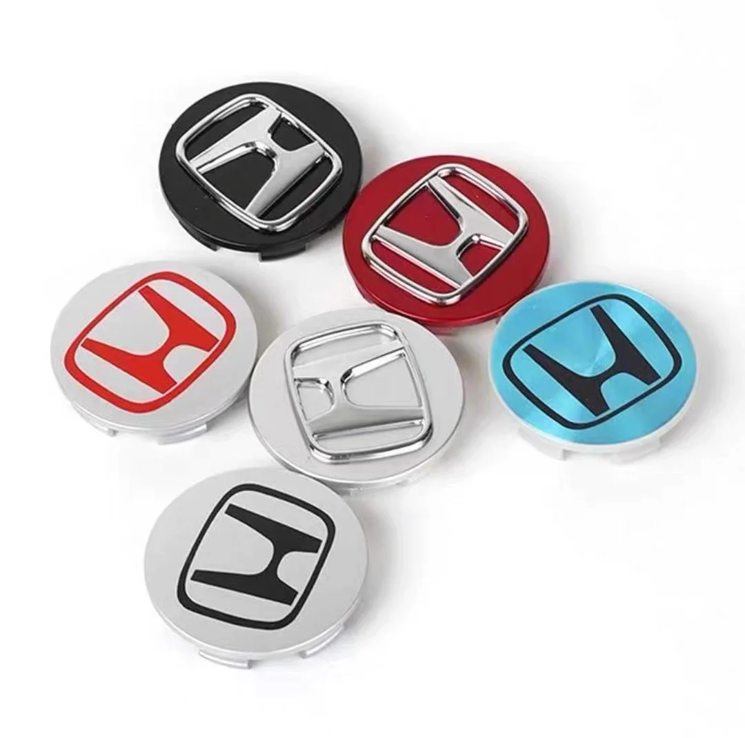 4pcs 58mm 69mm Wheel Center Cap Logo Hub Cover Badge Emblem For Honda Civic City Accord Odyssey Spirior CRV Hrv Jazz CBR HR-V