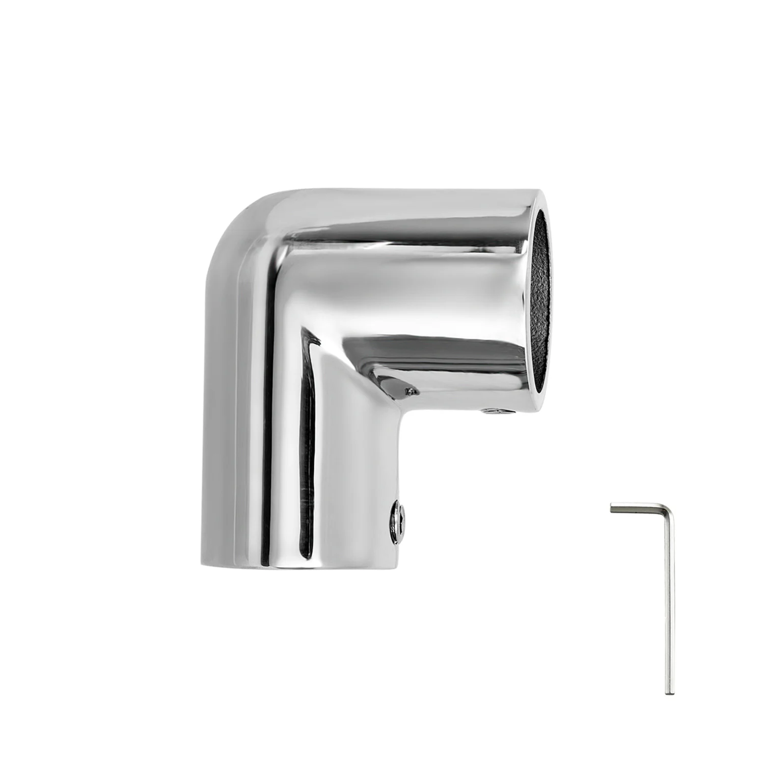 

Heavy Duty Boat Handrail Fitting, 2-Way 90 Degree Elbow Hardware, 316 Stainless Steel, Pipe Connector for 7/8 Inch (22 MM)