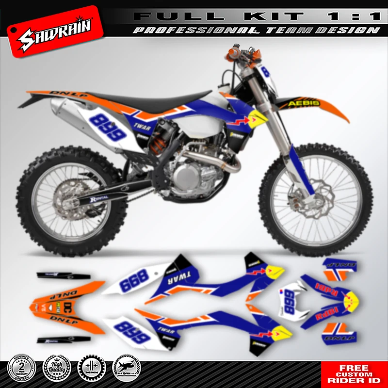 

Мотоциклетные графические фоны Sawrain, наборы наклеек для KTM SX SXF 2011 2012, EXC XCW 2012 2013 002
