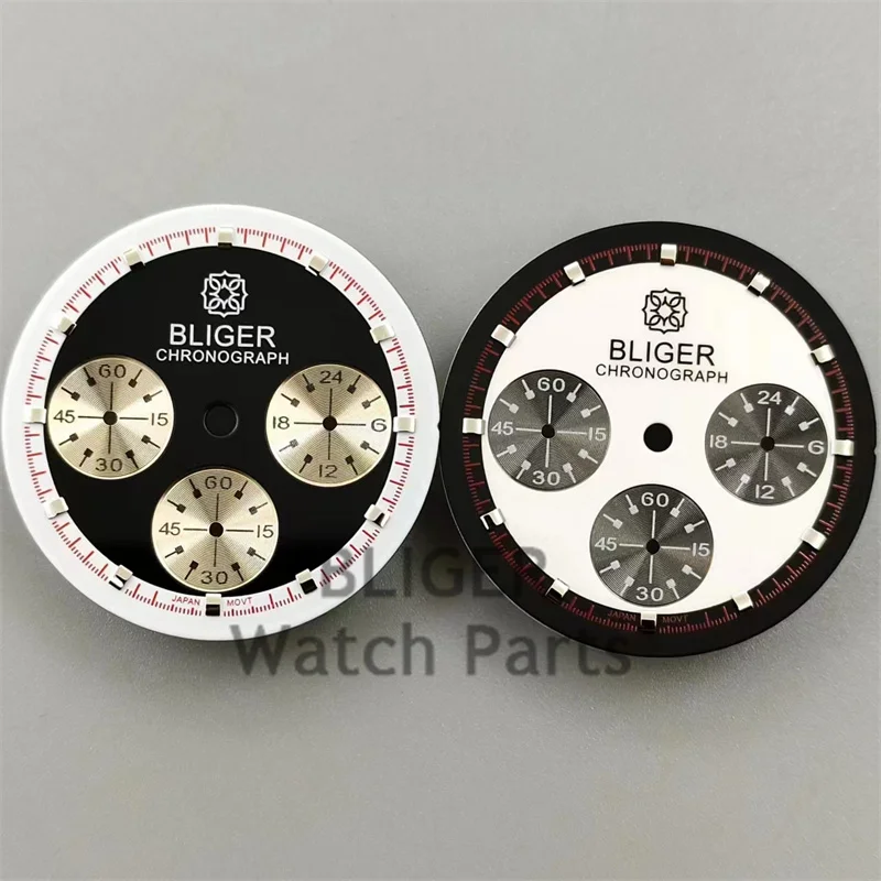 Часы BLIGER VK63 с кварцевым механизмом, 30,1 мм, белый и черный циферблат, Сменные аксессуары