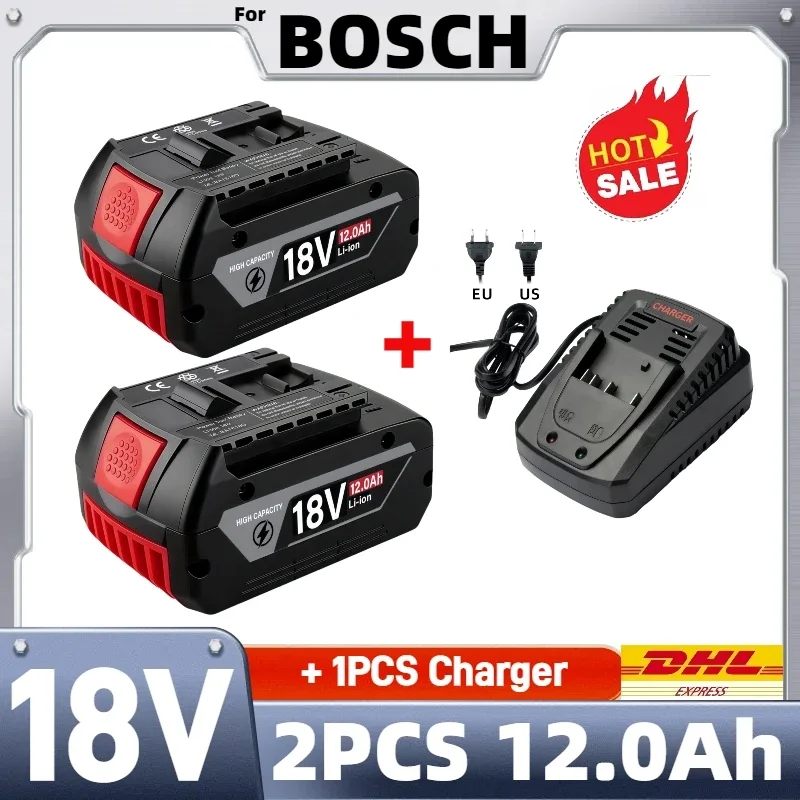 Per BOSCH 18V 12AH 12000mAh BAT609 BAT610 ▶   Professionale 18V ◀ Batteria agli ioni di litio da 18 V ▎ Batteria per utensili GBA18V GSR18V BAT618 BAT619️ ▎