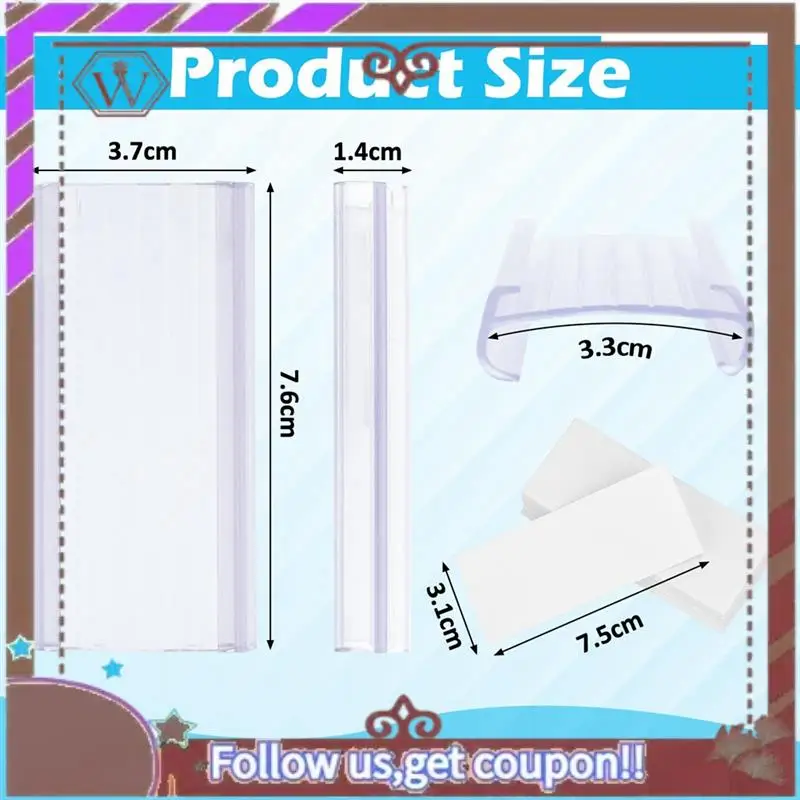 ABBG-100 шт. Держатели этикеток для проволочных полок с 100 бумажными вставками, проволочный держатель этикеток, пластиковые бирки для полок, совместимые полки 1-1/4 дюйма