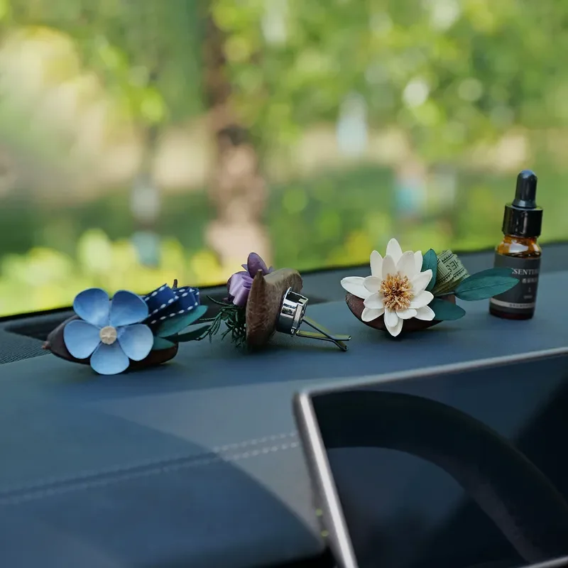 Handmade Immortal Rose Car Aromatherapy Diffuser Interior Trend Plant Decoration Creative Holiday Gift
