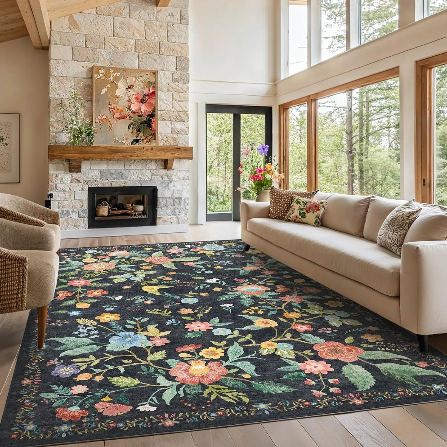 

Modern Luxury Large Area Living Room Carpet Soft Non-slip Machine Washable Floor Mat Home Decoration Bedroom Bedside Soft Rug