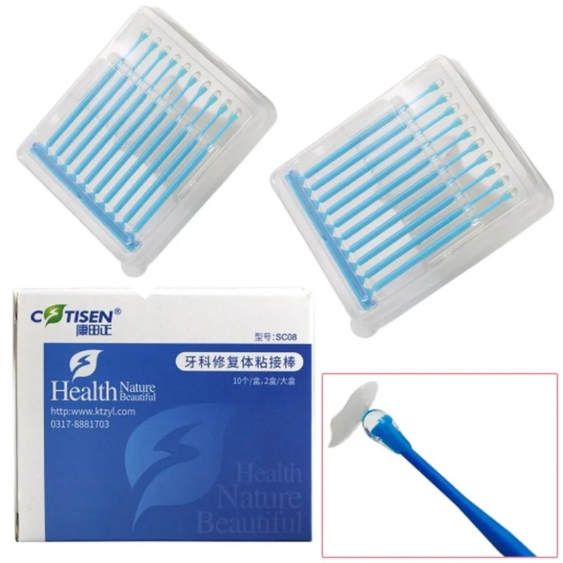 

20pcs/Box Dental Inlay /Metal Bracket /Crown/Porcelain Veneer Bonding Take Stick Suitable Disposable Dental Applicator