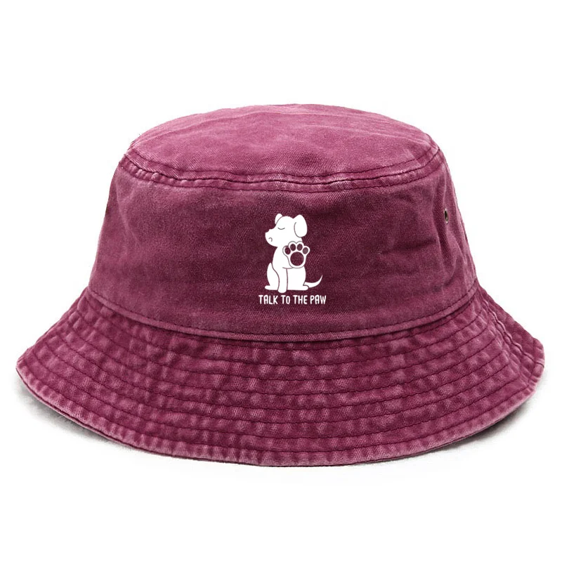 Customize Cotton Washed Bucket Hat Vintage Fishing Hat for Dog Owners Sun Protection Outdoor Pet Adoption Cap Fashion Streetwear