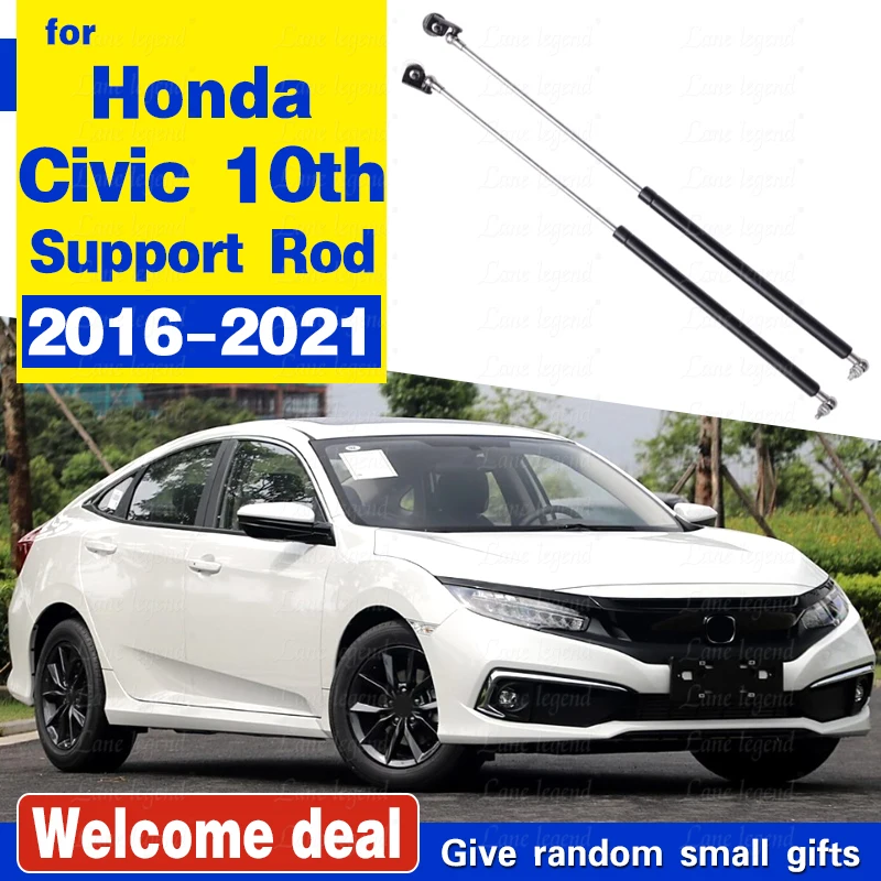 

Car Hood Support Hydraulic Rod Lift Strut Spring Shock Bars Lifter Kit For Honda Civic 2016 2017 2018 2019 2020 2021 10th