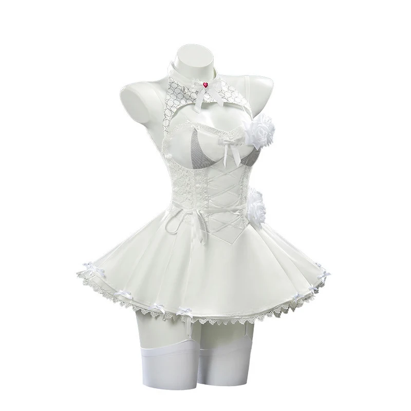 ROLECOS NIKKE Goddess of Victory Alice Cosplay Costume Alice Marchen Dream White Women Cosplay Dress Halloween Carnival Suit - Detail 1