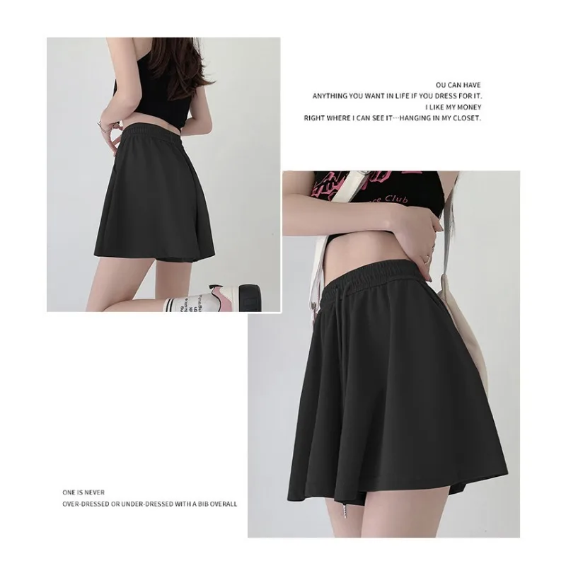 Sexy pants women\'s summer high waist loose wide-leg pants short skirt fashion casual shorts.