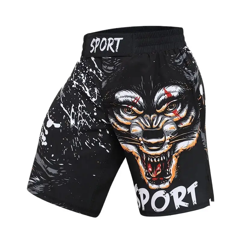 Custom Men No Gi MMA Shorts Jiu Jitsu Fighting Training Shorts For Men Sublimation Elastic waist Grappling Muay Thai Shorts