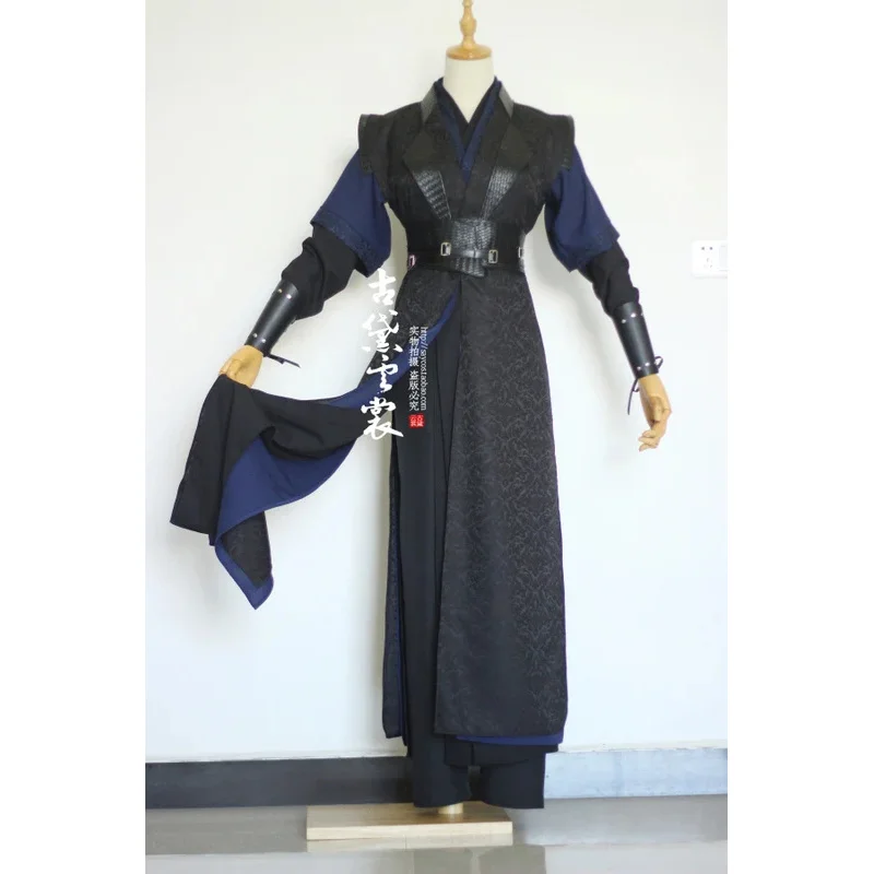 Didi 211Cosplay 고대 파란색과 검은색 강력한 의상 잉크는 늑대를 죽이기 위해 연소합니다 Gu Yun Changgeng Han Fu Halloween