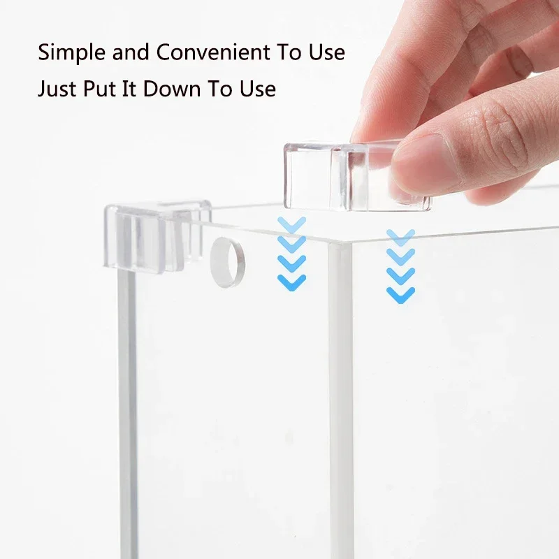 4pcs 5mm Plastic Anti-collision Fish Tank Corner Protector Adhesive Free Protective Cover Aquarium Accessories image 4