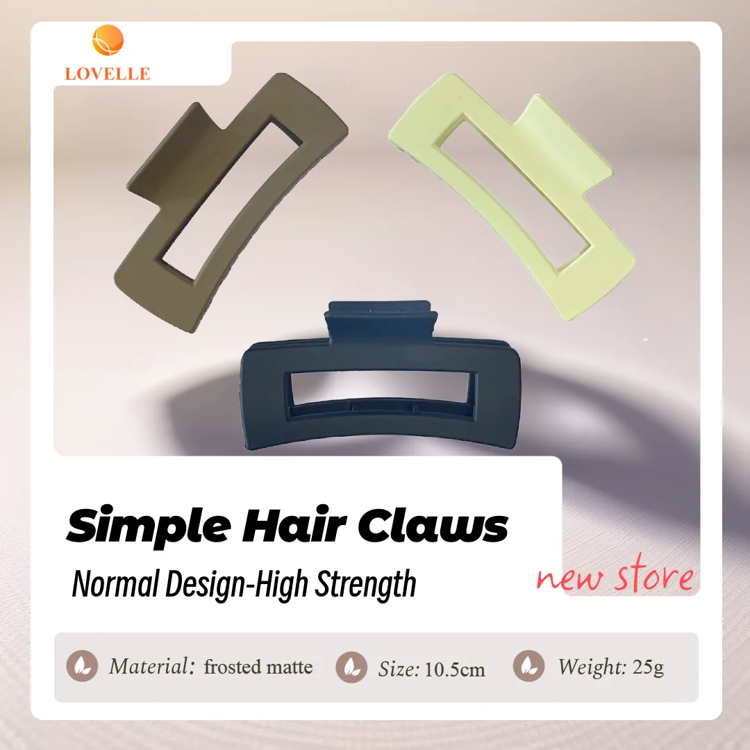 LOVELLO البلاستيك متجمد مشبك شعر مخالب 10.5 سنتيمتر سيدة إكسسوار للشعر الطويل أسود أبيض براون موضة إكسسوارات الشعر