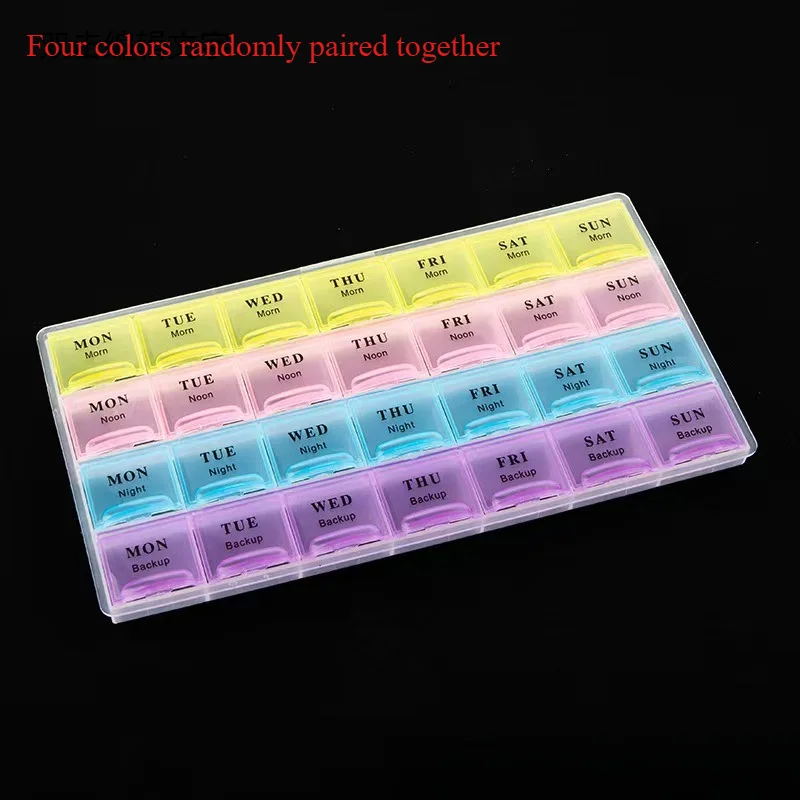 

Portable Travel Pill Box Cases Organizer 7 Days 21 Grids 3 Times One Day with Large Compartments for Vitamins Medicine Fish Oils